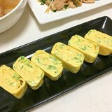 京料亭白だしで超簡単！上品な青ネギだし巻き♡